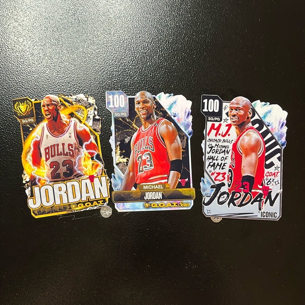 Michael Jordan NBA2k24 Chicago Bulls Sticker Pack Basketball Decals 3pc MJ Bulls